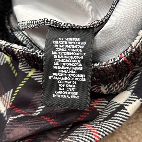 Alice + Olivia Tokyo Combo Two Toned Plaid Hi Tech Red/Black Joggers Size XS - Picture 8 of 10